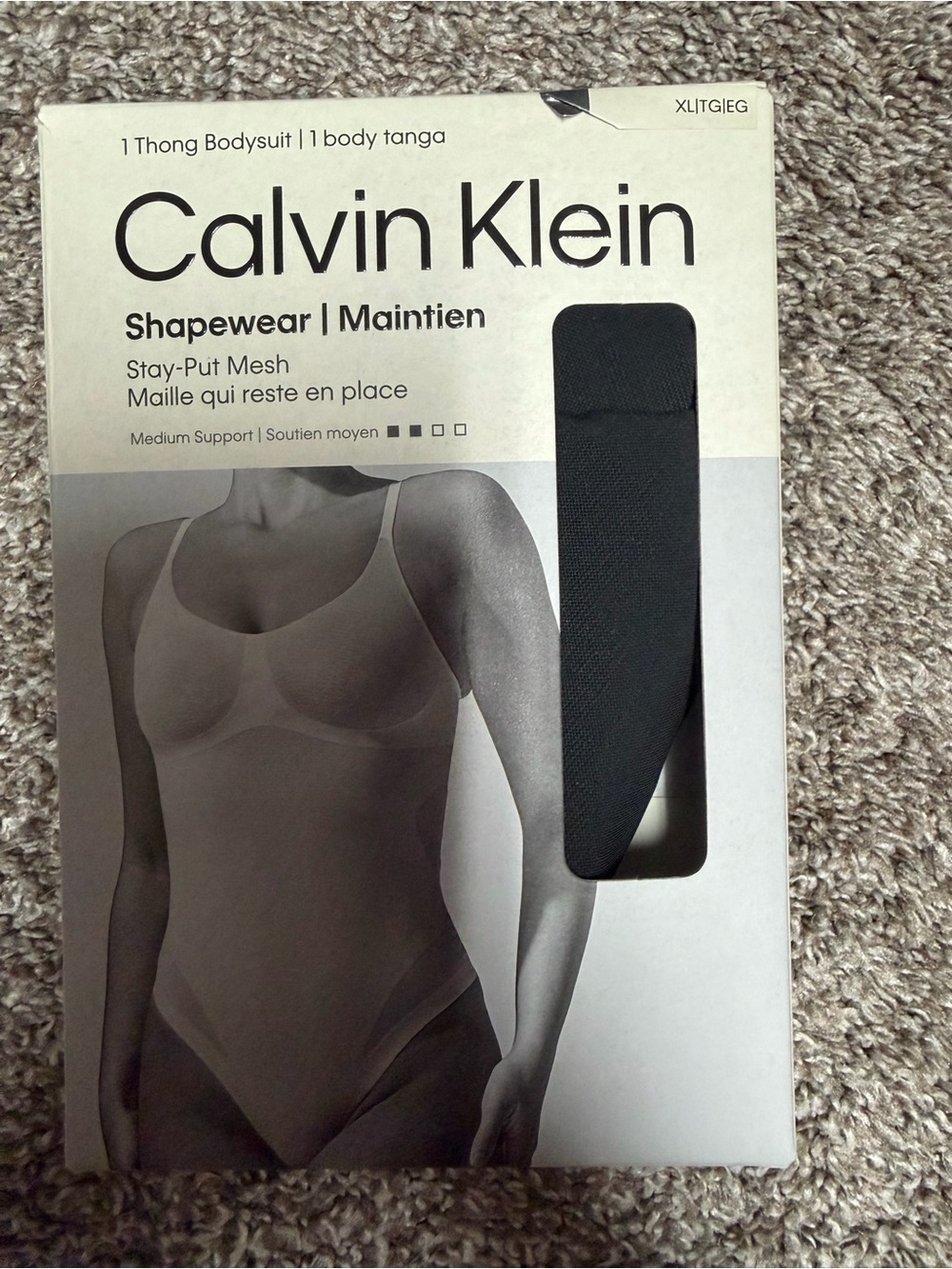 Calvin Klein Black Shapewear Thong Bodysuit